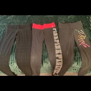 🚫Sold🚫Victoria’s Secret PINK Bling Leggings Bundle